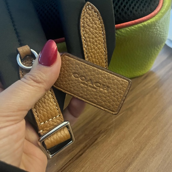 Coach Colorblock Leather Backpack - Picture 8 of 10